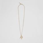 Burberry Burberry 'r' Alphabet Charm Gold-plated Necklace, Yellow