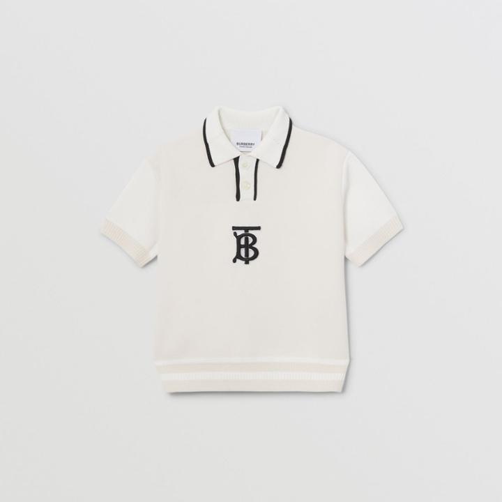 Burberry Burberry Childrens Monogram Motif Technical Knitted Polo Shirt, Size: 12m