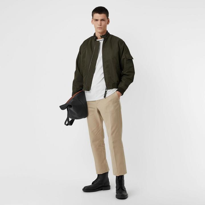Burberry Burberry Padded Nylon Bomber Jacket, Size: 34, Green