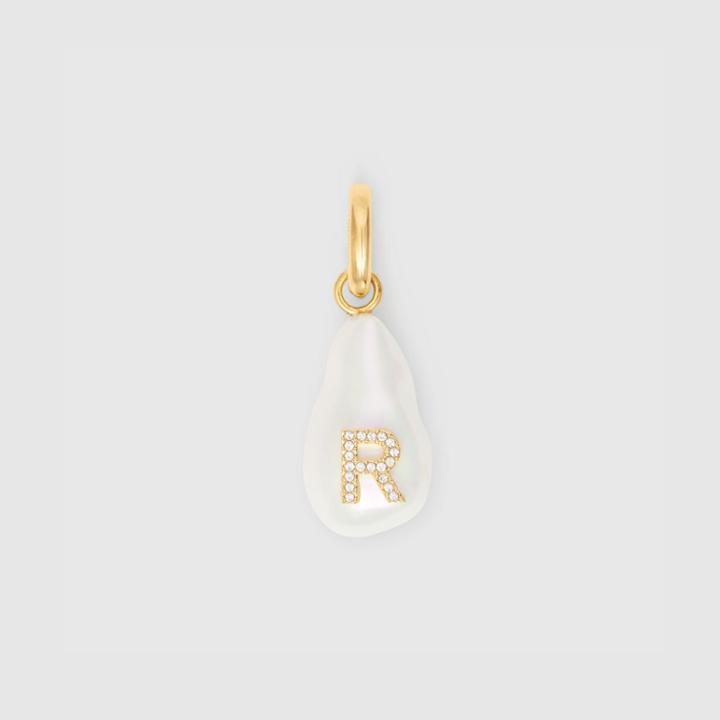 Burberry Burberry 'r' Crystal And Resin Pearl Letter Charm - Online Exclusive