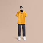 Burberry Burberry Check Placket Polo Shirt, Size: 5y, Yellow