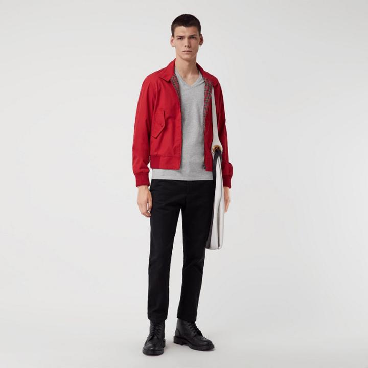 Burberry Burberry Cotton Jersey V-neck T-shirt, Size: L, Grey
