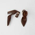 Burberry Burberry Leather Point-toe Pumps, Size: 40, Brown