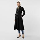Burberry Burberry Bonded Cotton Blend Jersey Tailored Coat, Size: 00, Black