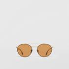Burberry Burberry Top Bar Detail Round Frame Sunglasses, Brown