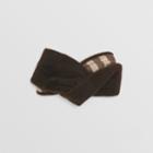 Burberry Burberry Check Detail Shearling Headband