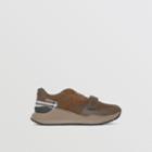 Burberry Burberry Leather, Suede And Check Sneakers, Size: 40