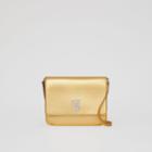 Burberry Burberry Mini Metallic Lambskin Flat Tb Bag