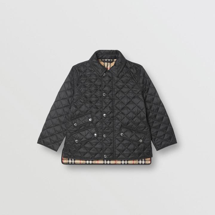 Burberry Burberry Childrens Lightweight Diamond Quilted Jacket, Size: 14y, Black