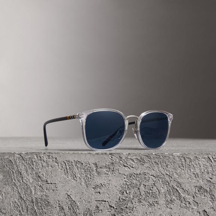 Burberry Burberry Square Frame Acetate Sunglasses, White