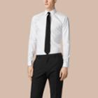 Burberry Burberry Slim Fit Double-cuff Cotton Dress Shirt, Size: 16.5, White