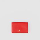 Burberry Burberry Small Grainy Leather Folding Wallet, Red