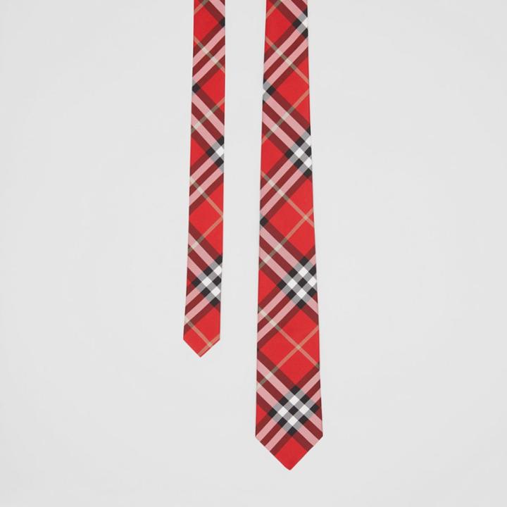 Burberry Burberry Classic Cut Vintage Check Silk Tie, Red