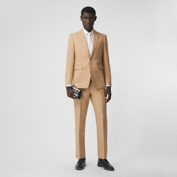 Burberry Burberry Wool Linen Cropped Tailored Trousers, Size: 38
