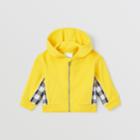 Burberry Burberry Childrens Check Panel Cotton Hooded Top, Size: 2y