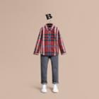 Burberry Burberry Check Cotton Button-down Shirt, Size: 14y, Red