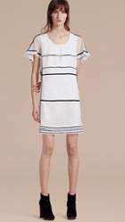 Burberry Prorsum Fil Coup And Lace-trimmed Shift Dress