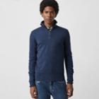 Burberry Burberry Merino Wool Half-zip Sweater, Blue