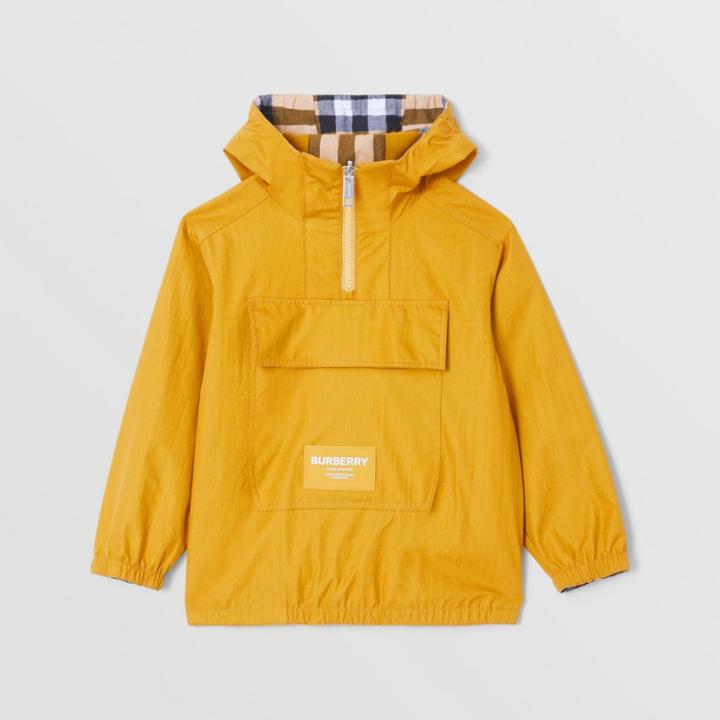 Burberry Burberry Childrens Reversible Nylon And Check Cotton Hooded Jacket, Size: 10y