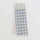 Burberry Burberry Icon Stripe And Vintage Check Wool Silk Scarf, Blue