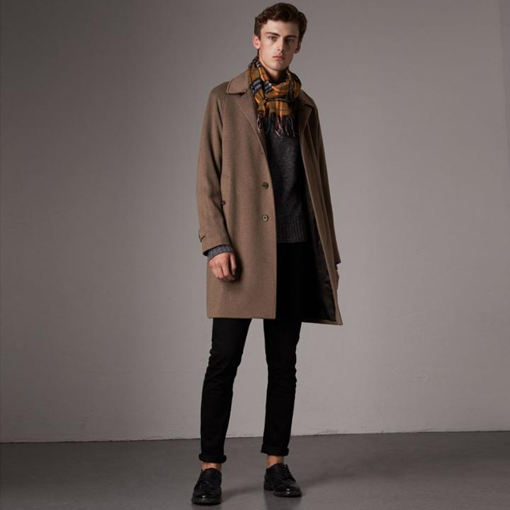 Burberry Burberry Cashmere Car Coat, Size: 46, Brown