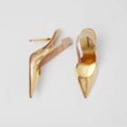 Burberry Burberry Metallic Leather Slingback Point-toe Pumps, Size: 35
