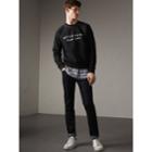 Burberry Burberry Embroidered Jersey Sweatshirt, Size: Xl, Black
