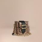 Burberry Burberry The Small Square Buckle Bag In Python Limited Edition, Brown