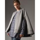 Burberry Burberry Embroidered Jersey Cape, Grey