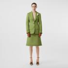Burberry Burberry Double-faced Neoprene Tailored Jacket, Size: 00, Green