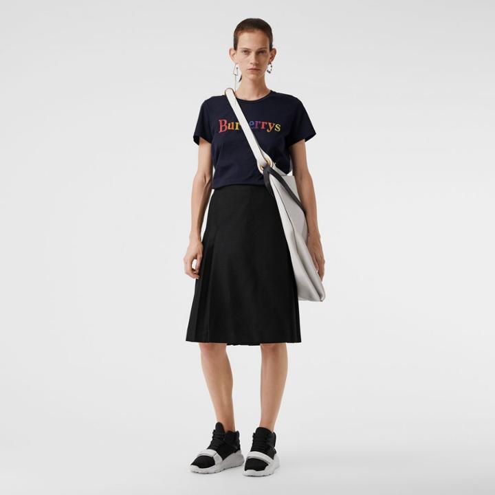 Burberry Burberry Archive Logo Cotton T-shirt, Size: M, Blue