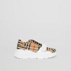 Burberry Burberry Vintage Check Cotton Sneakers, Size: 35, Beige