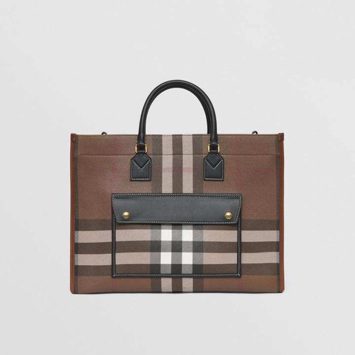 Burberry Burberry Medium Check And Leather Freya Bag