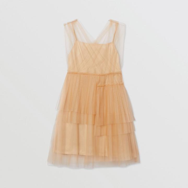 Burberry Burberry Childrens Tulle Tiered Dress, Size: 10y, Beige