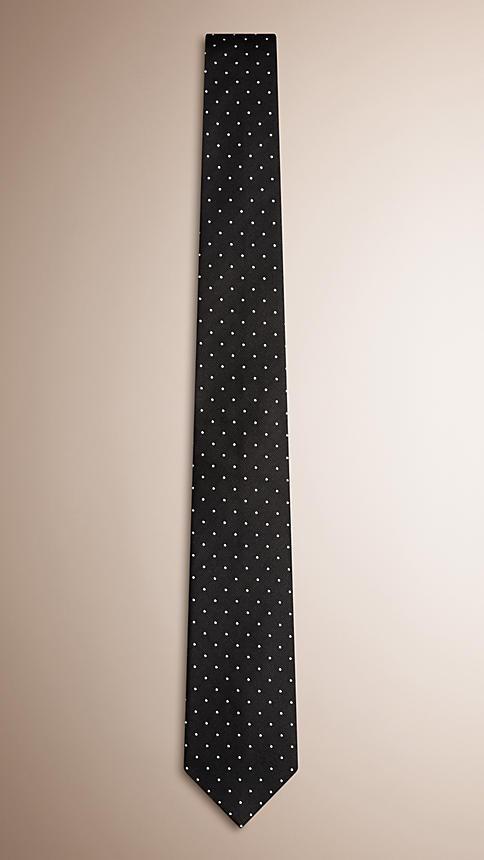Burberry Modern Cut Polka Dot Silk Tie