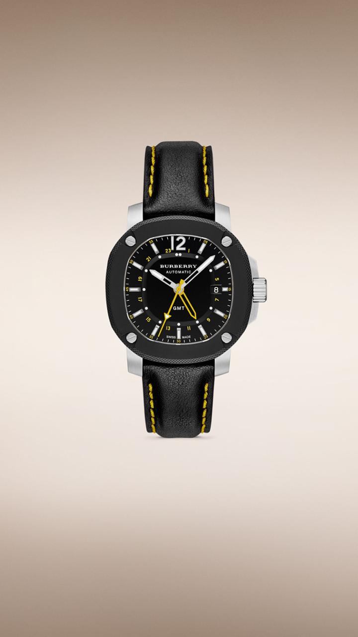 Burberry Burberry The Britain Bby1350 43mm Gmt Automatic, Black