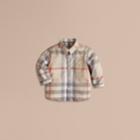 Burberry Burberry Washed Check Cotton Shirt, Size: 6m, Beige