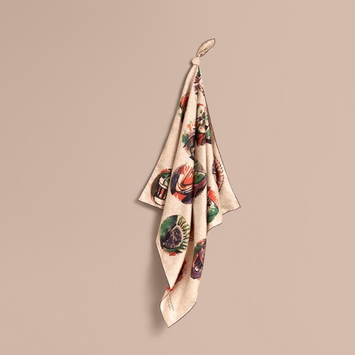 Burberry Burberry Pallas Heads Print Silk Square - Small, Orange