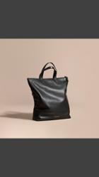 Burberry Grainy Leather Folding Messenger Bag