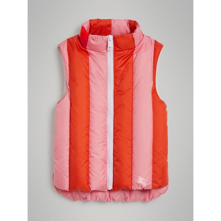Burberry Burberry Childrens Striped Showerproof Down-filled Gilet, Size: 14y