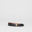 Burberry Burberry Reversible Monogram Motif Leather Wrap Belt, Black