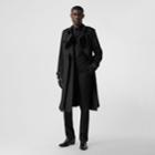 Burberry Burberry Wool Twill Loop-back Trench Coat, Size: 54, Black