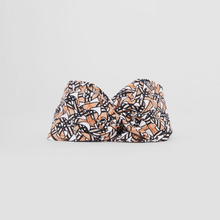 Burberry Burberry Monogram Print Stretch Jersey Headband