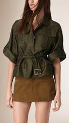 Burberry Linen Cotton Silk Utility Jacket