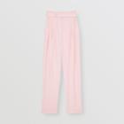 Burberry Burberry Cut-out Detail Wool Canvas Tailored Trousers, Size: 10, Pink