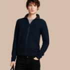 Burberry Burberry Zip Front Wool Cashmere Cardigan, Blue