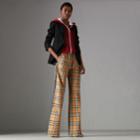 Burberry Burberry Vintage Check Drawcord Trousers, Size: 00, Yellow