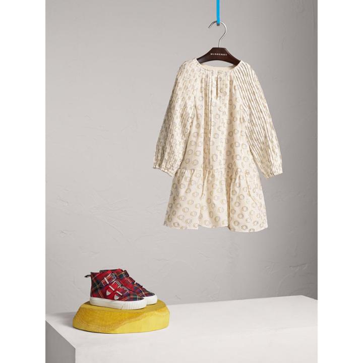 Burberry Burberry Pleated Detail Fil Coup Dress, Size: 10y