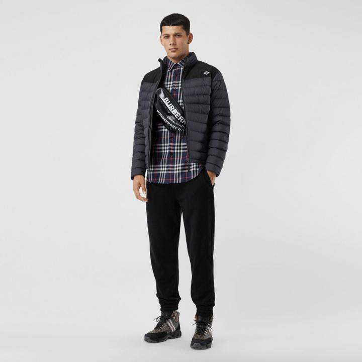 Burberry Burberry Logo Graphic Puffer Jacket, Blue