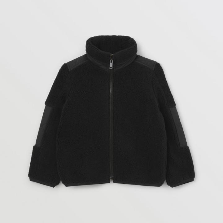 Burberry Burberry Childrens Monogram Quilted Panel Fleece Jacket, Size: 10y